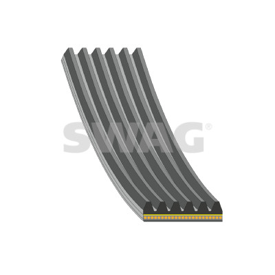 SWAG 33 11 0980 Ιμάντας poly-V από την πλευρά της μηχανής for NISSAN RENAULT SAMSUNG